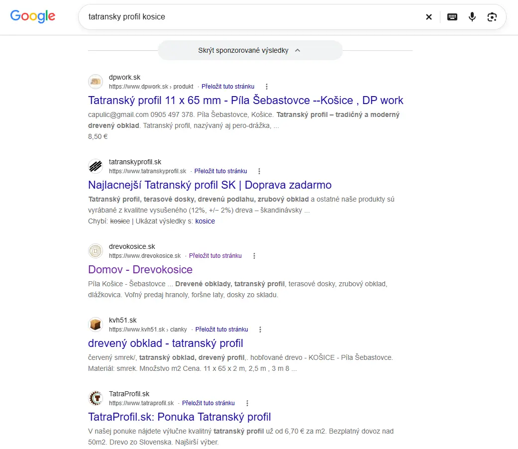 DP Work – SEO dominancia vo vyhľadávaní Google v Košiciach, referencia BrandLift