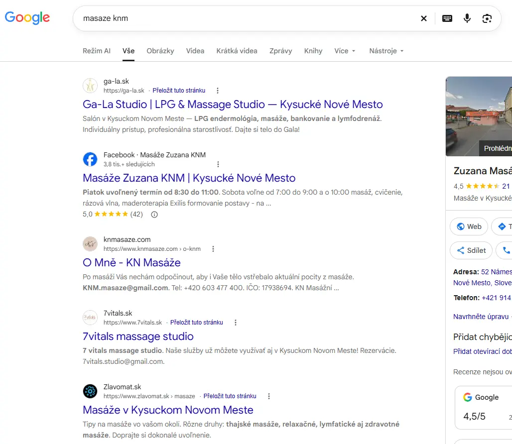 Ga-La Studio – TOP pozície vo vyhľadávaní Google, referencia BrandLift