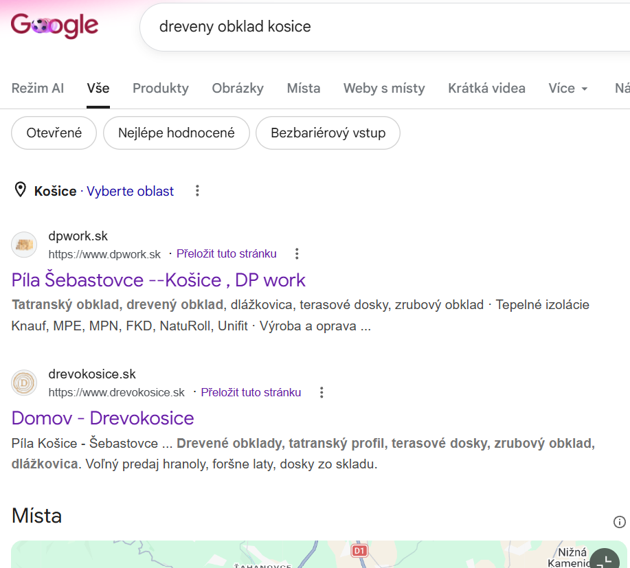 Vyhľadávanie — drevený obklad Košice