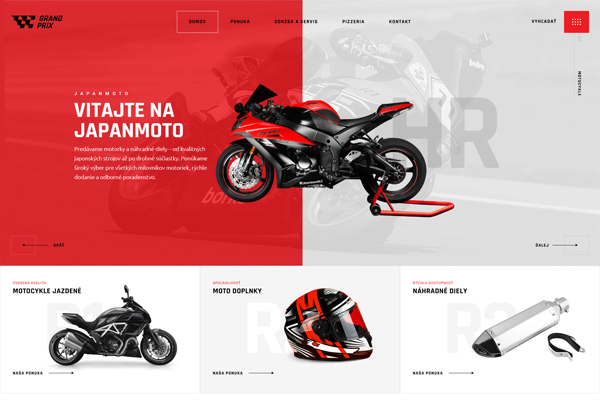 E-shop s moto vybavením Japanmoto – tvorba webu od BrandLift